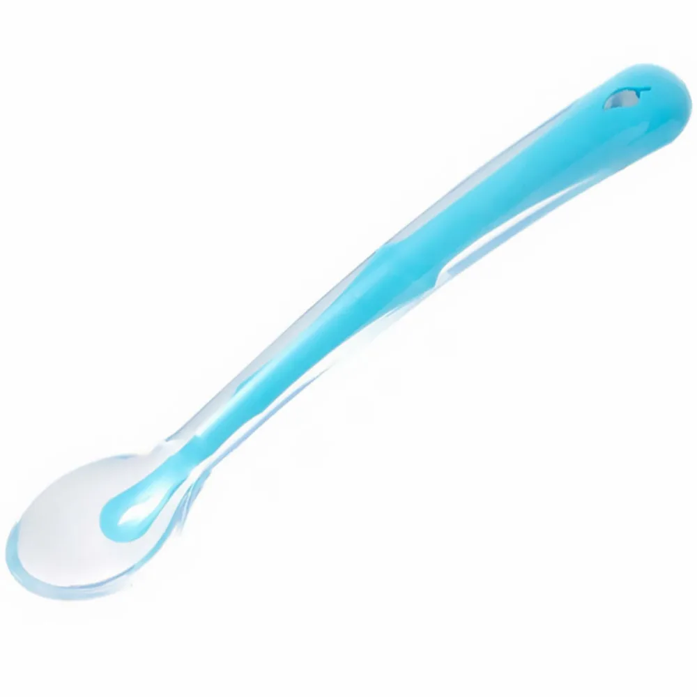 

1pc Baby Feeding Spoon Silicone Training Spoon Rice Paste Spoon Tableware
