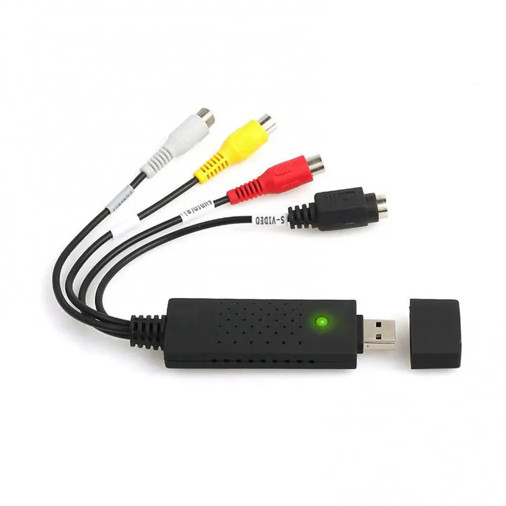 

Видеоадаптер BLUELANS USB 2,0 с VHS на DVD HDD, карта захвата, Переходник Scart RCA