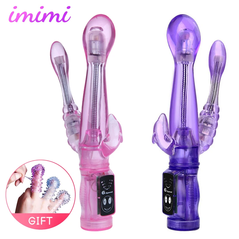 Эротический вибратор кролика G Spot женский силиконовый Стимулятор клитора