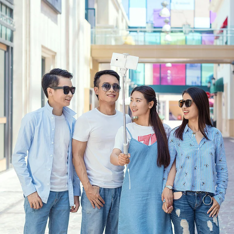 Xiaomi Mi Складная ручная Bluetooth селфи палка беспроводной смарт затвор Макс 70 см длина вращение на 270 градусов