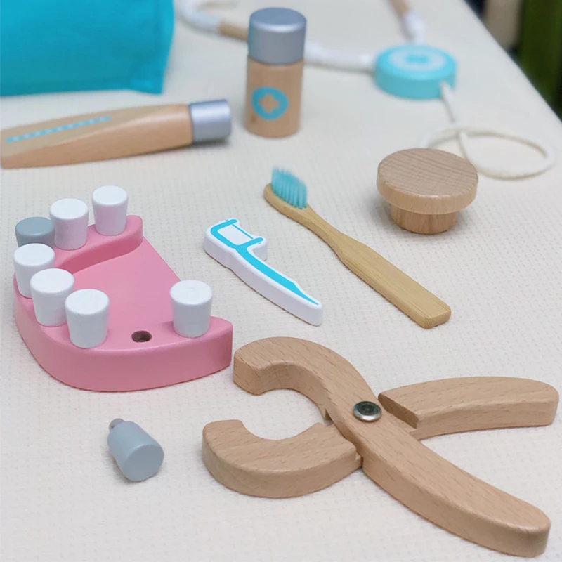 Детские игрушки деревянные имитация доктора Ранние развивающие для детей