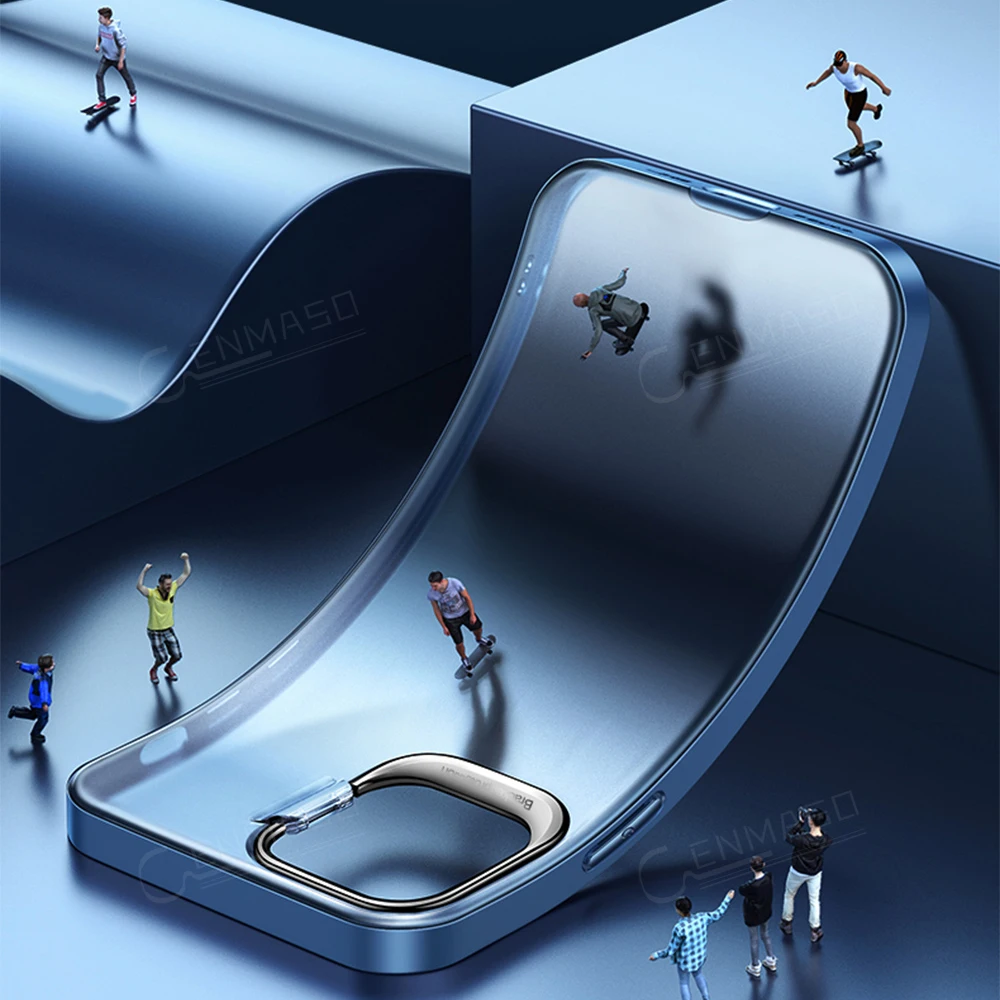 

Ultra Thin Plating Case For Iphone 12 Pro Case For Iphone 11 12 Pro MAx 12 Mini Matte Clear Soft Back Case Camera Stand Holder