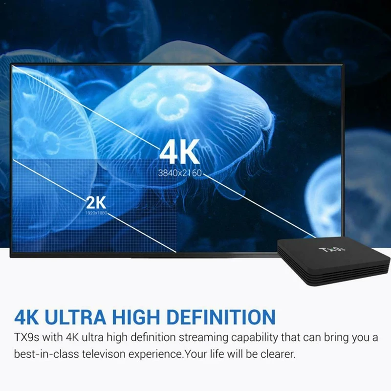 ТВ приставка TX9S Smart Android 7 1 2 ГБ/8 ГБ 4K HD 1080P H.265 4G Wi Fi медиаплеер|ТВ-приставки и