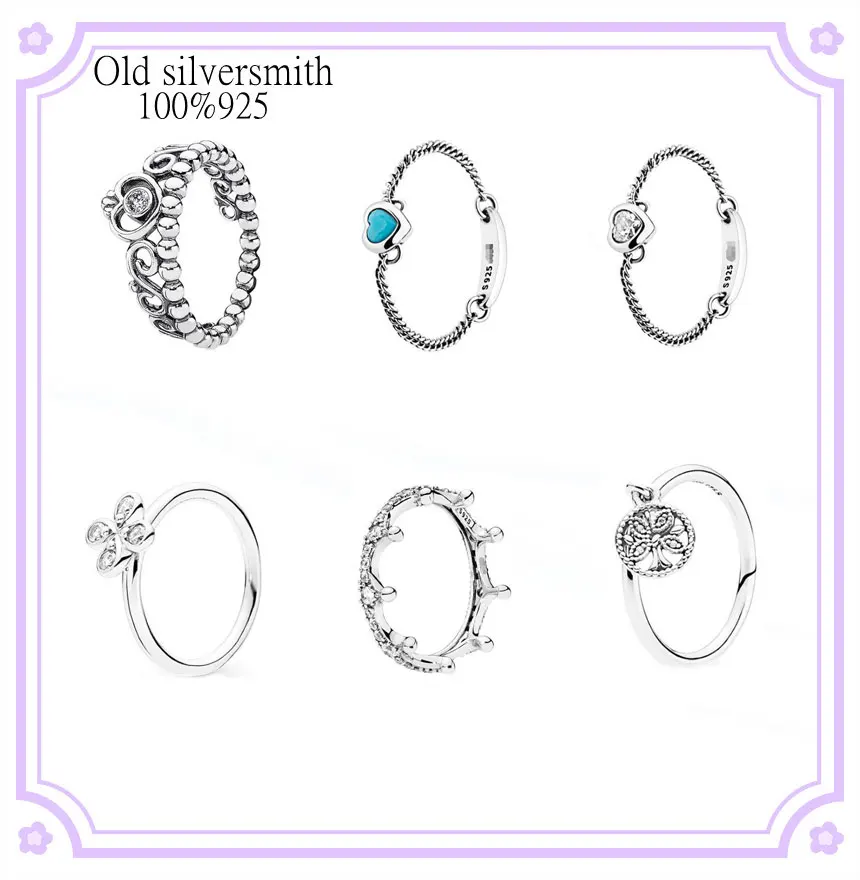 

Fit Original luxury Real 925 Sterling Silver authentic pan ring For Women high quality couple rings DIY fashion wedding Jewelry