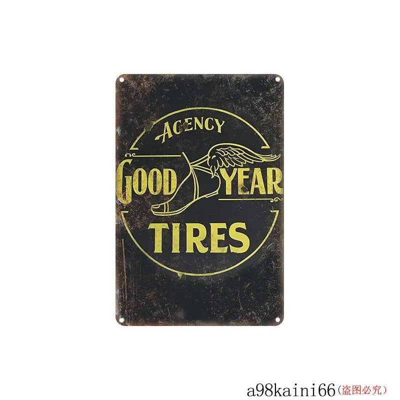 Металлический плакат с изображением шин хорошего года для бара паба таверны