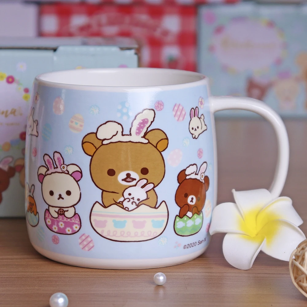 

BANDAI Pokemon Genuin Large Capacity Mug Little Brown Bear Mug Cartoon Big Belly Anime Cute Girl Mug