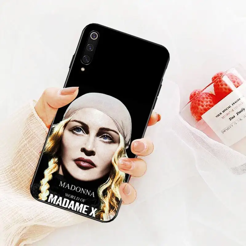 Черный мягкий ТПУ чехол для телефона с Мадонной мадам х Xiaomi Mi10 10Pro 10 lite Mi9 9SE 8SE Pocophone