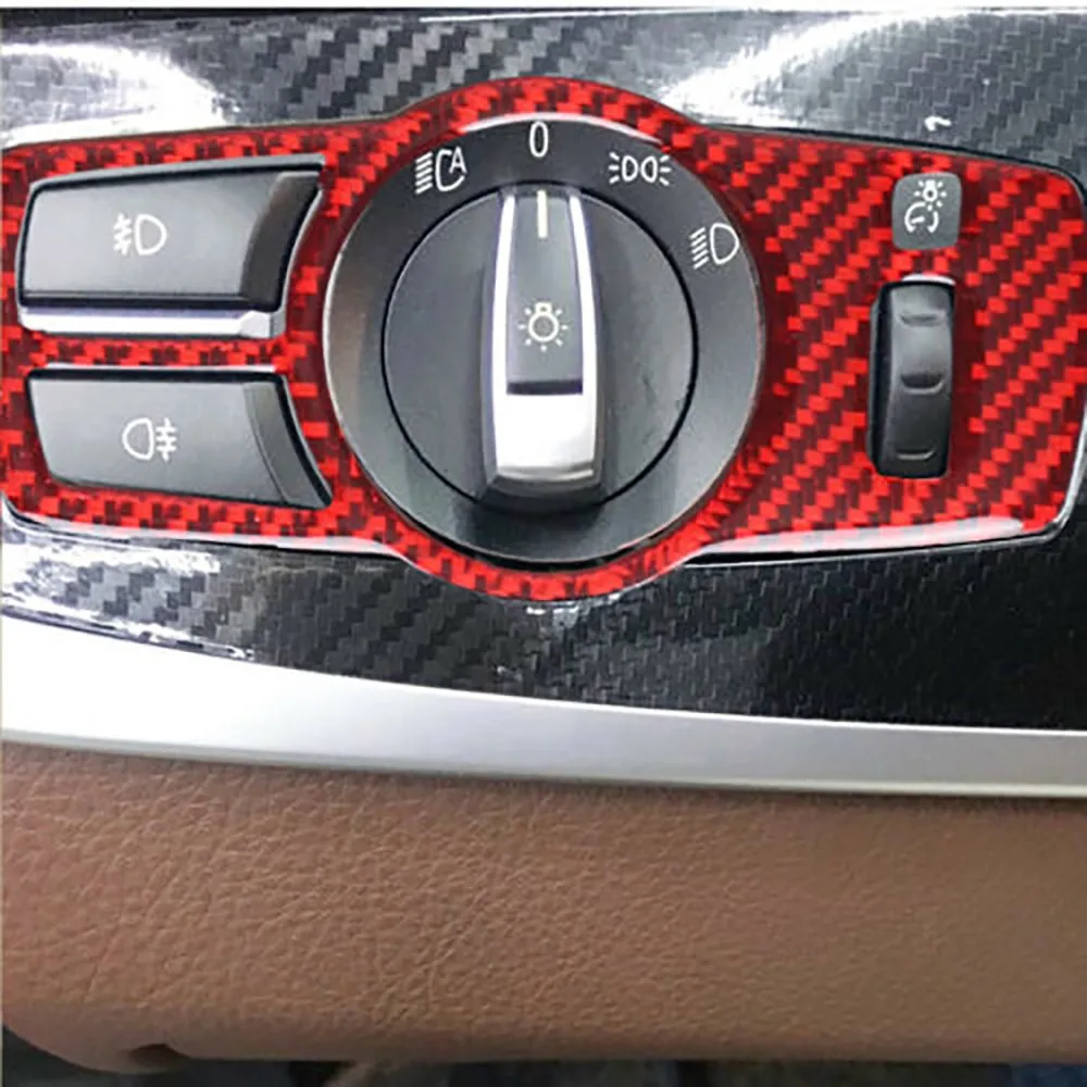 

1pcs Switch Button Cover Carbon Fiber Easy Installed For BMW 5 Series F10 2011-2017