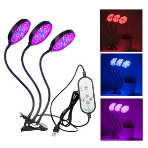 Полный спектр фитолампами DC5V USB светодиодный Grow светильник с пультом дистанционного управления 15 Вт 30 Вт 45 Вт, 60 Вт, Настольный зажим Фито лампы для растений цветы гроубокс