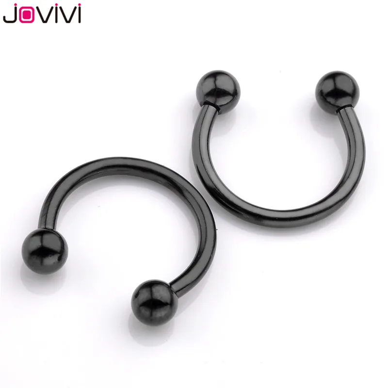 Jovivi 2шт 14Ga(1,6 мм) пленочное кольцо с жемчужинами CBR кольцо кольца для носа штанга тело шпильки пирсинг ювелирные изделия серебро/золото/Радуга