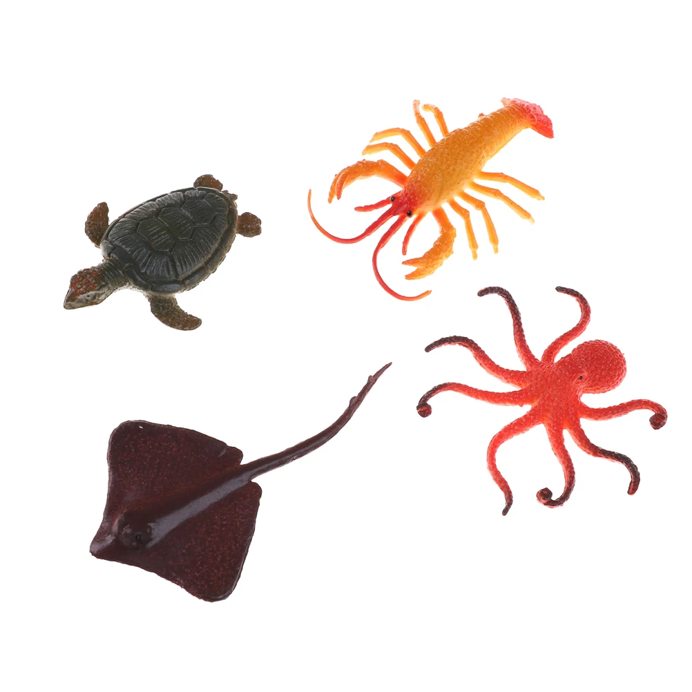 1 Набор/12 шт морской фигурки животных животные океана Морская жизнь Акула китовый