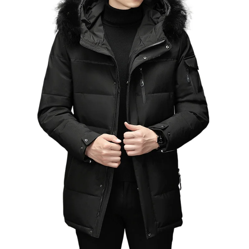 2023 New Winter Down Jacket Men Thickened Short Jacket Men Hooded Zipper Winter Parka Coat Men Plus Size S-4XL