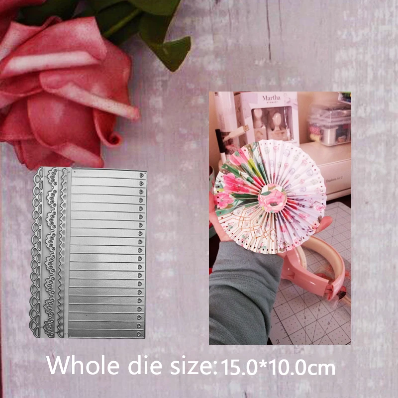 15*10 см розетка сердце край металла режущие штампы для карты Скрапбукинг тиснение трафарет бумага ремесло альбом шаблон штампы