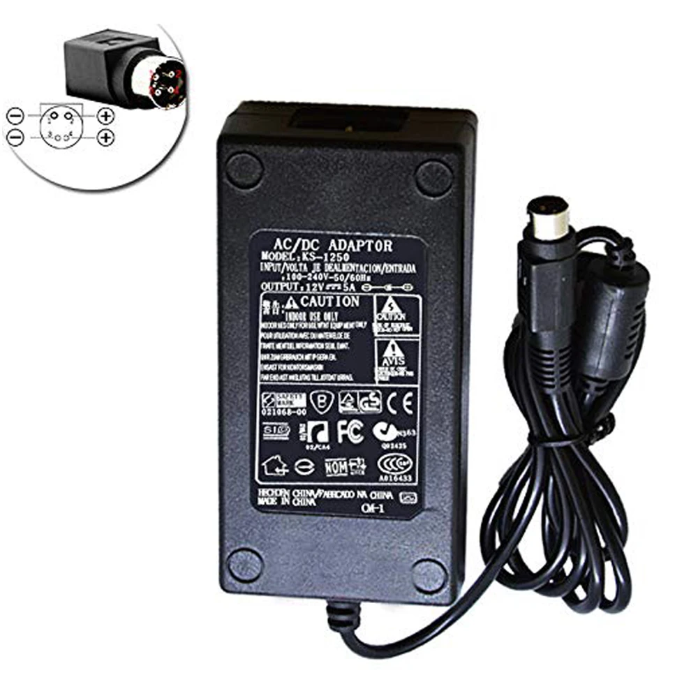 

4-контактный 12 В 5 А адаптер переменного тока зарядное устройство совместимое с Sanyo CLT2054 ЖК ТВ монитор