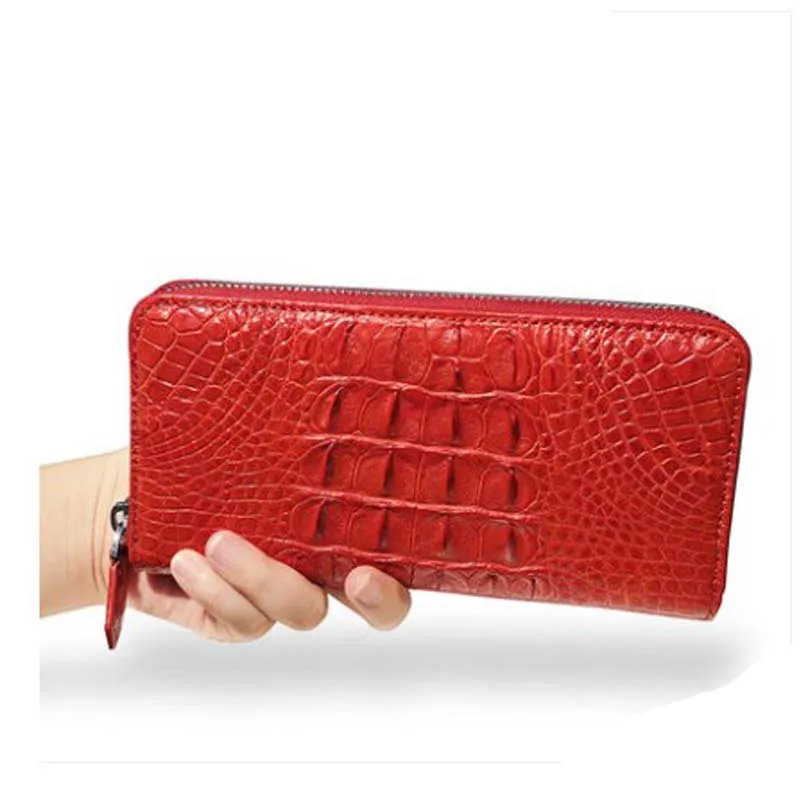 Кошелек mafeimengge женский из тайской крокодиловой кожи стильный длинный бумажник на