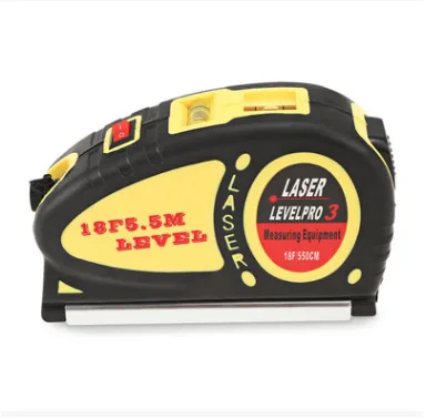 Инфракрасный лазерный уровень спиртовой с измерительной лентой 5 м крест + точка 2