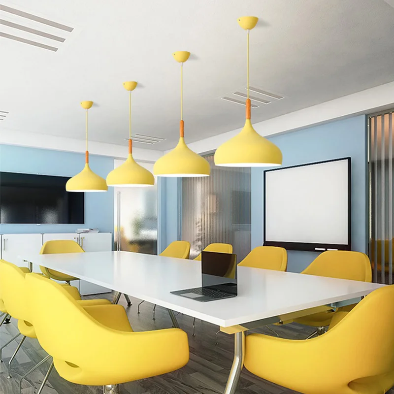 Nordic LED подвесной светильник s современная деревянная промышленная лампа