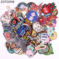 zotoone 10pcslots random badges iron on patches for clothing thermal transfer for clothes jeans embroidery applique patches g