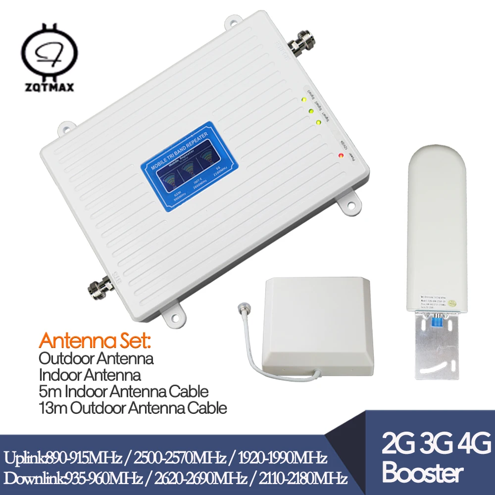 ZQTMAX 2G 3G 4G ретранслятор GSM 900 2100 2600 wcdma UMTS усилитель сигнала сотового телефона 4g lte