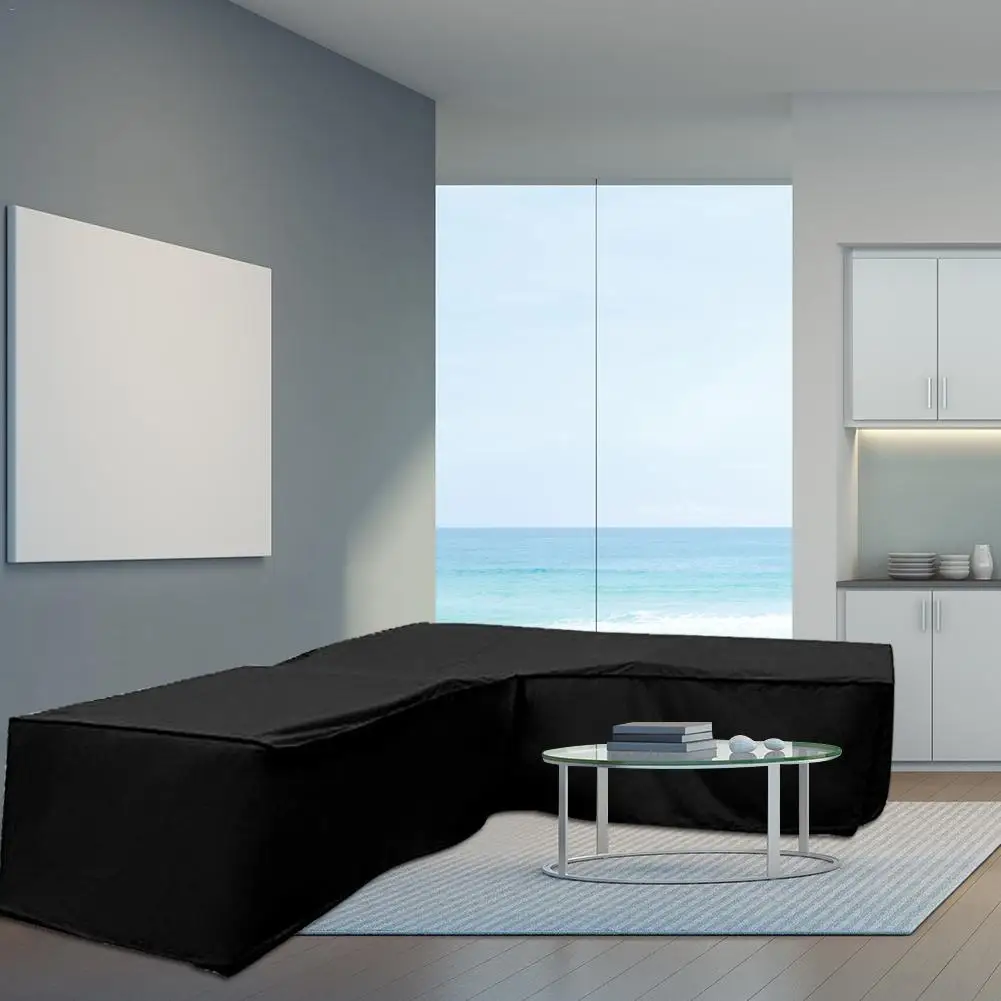 210D черный водонепроницаемый L-образный чехол для угловой мебели дивана из