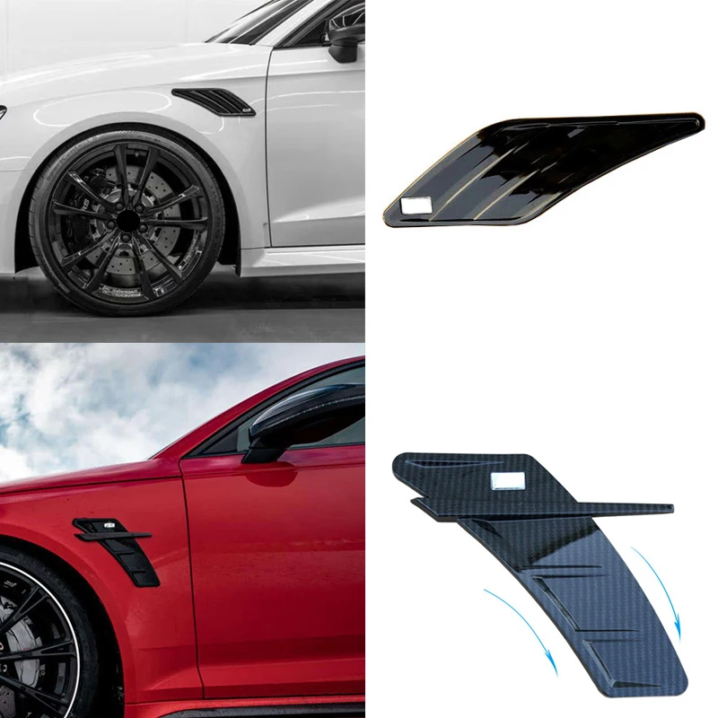 

2pcs Car Side Air Vent Sticker For Audi ABT Fender Sticker Fit For Audi A6 C6 C5 A1 A3 8P A4 B8 B6 A5 A7 A8 Q3 Q5 Q7 TT RS S4
