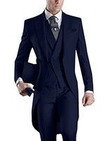 tailcoat tailor made suits 2022 latest coat pant design slim fit terno masculino completo 3 piece set men suit for wedding groom