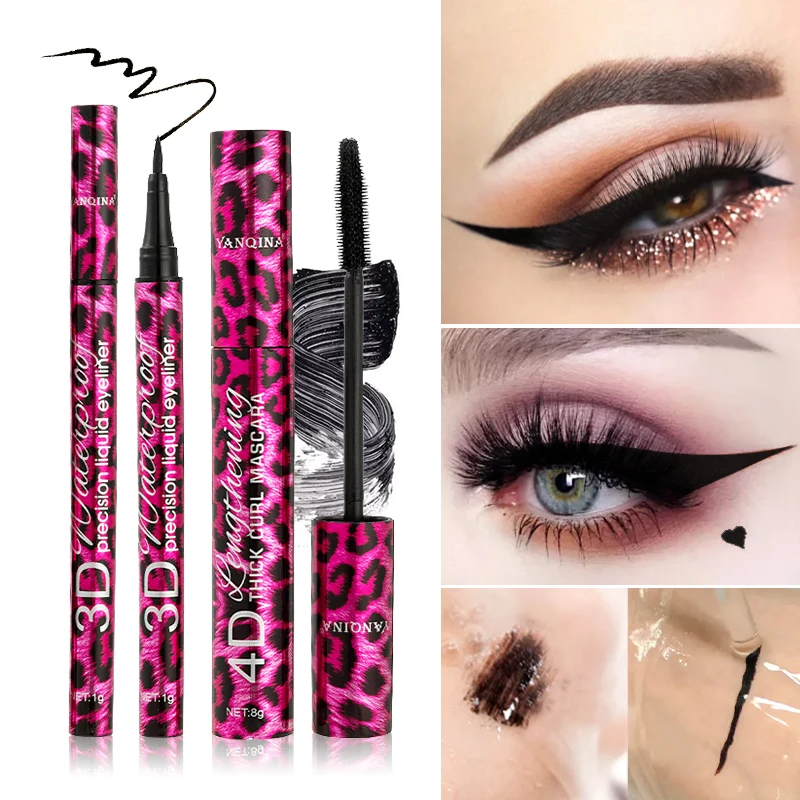 4D Fiber Professional Mascara Long Eyelash Silicone Brush Curving Lengthening Waterproof Longlasting Makeup Eye Cosmetic |