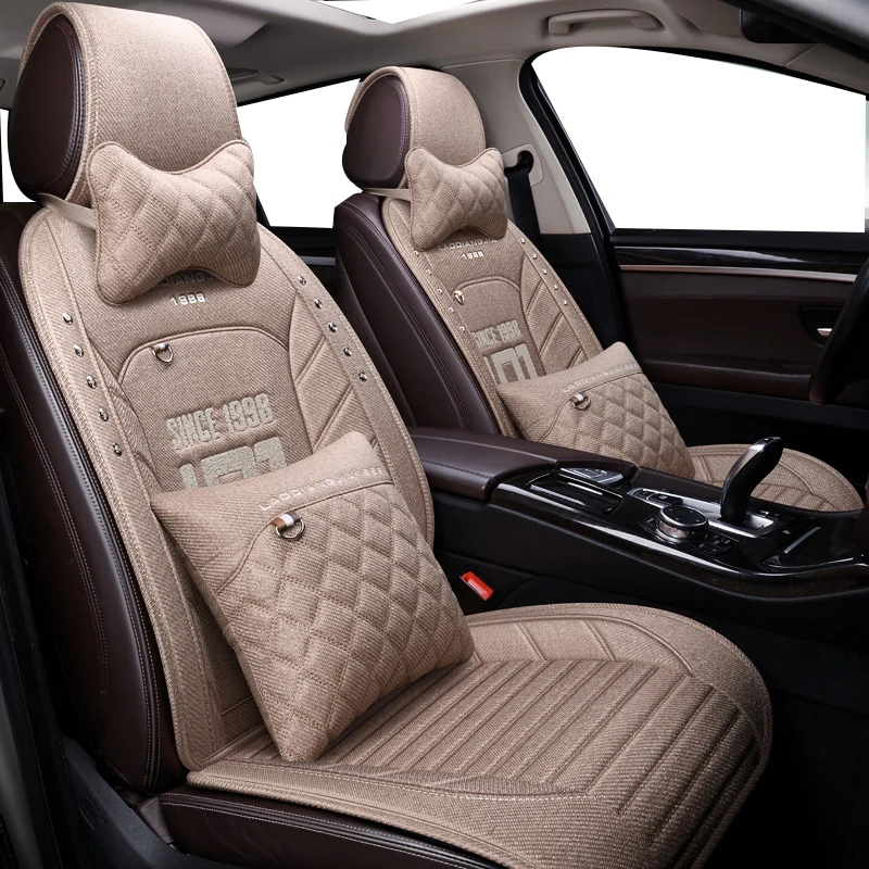 Универсальный льняной чехол на автомобильное сиденье для volvo v50 v40 s40 v60 s80 xc90 2007 s60