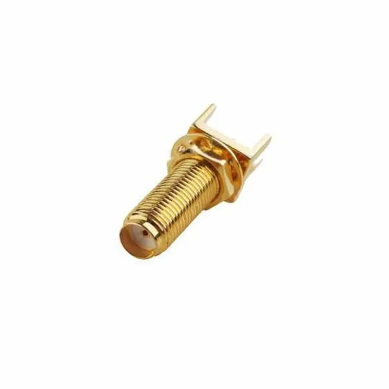 5 шт Позолоченные 20 мм SMA правый угол 180 градусов РЧ соединитель PCB плата