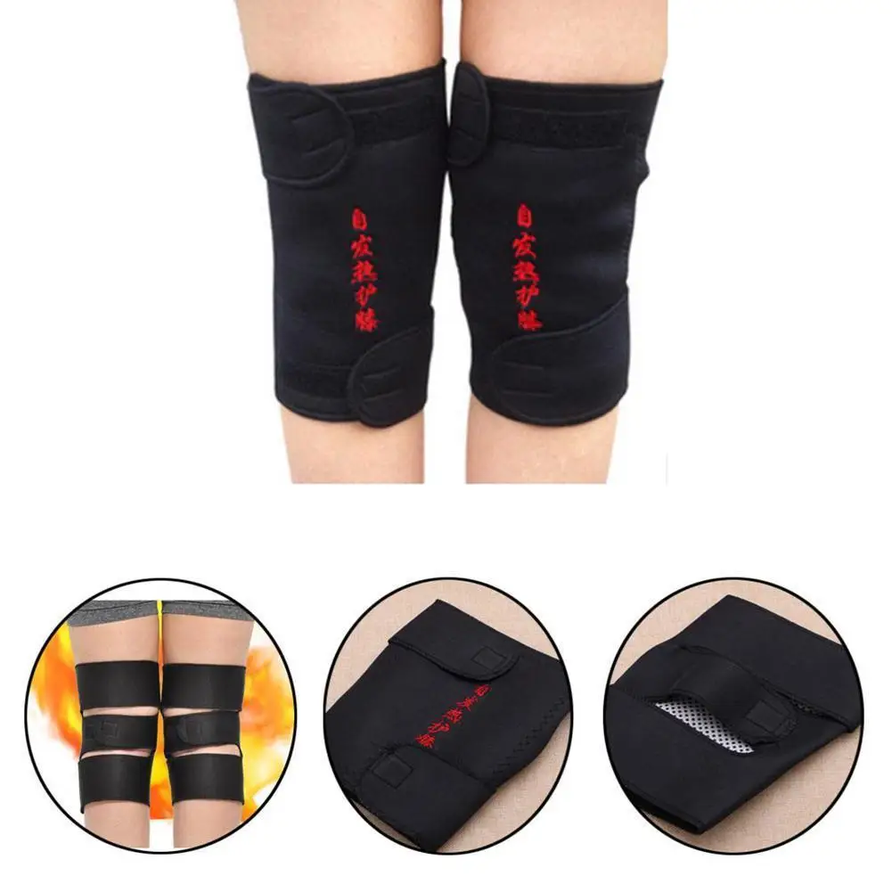 

1 Pair Tourmaline Self Heating Knee Pads Magnetic Therapy Pain Patella Brace Pads Arthritis Support Sleeves Knee Relief Kne F1K0