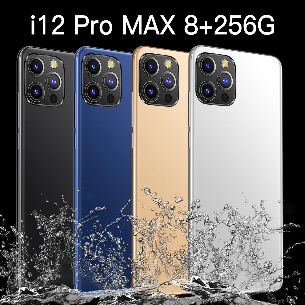 

Hot Newest i12 Pro Max 5G 8GB RAM 256GB ROM 6.7inch Dual Sim Android Mobile Cell Phone Large Capacity Celular Smartphone