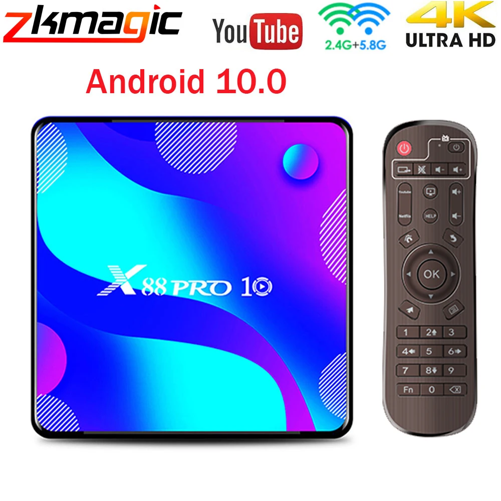 ТВ приставка X88 PRO 10 Android 4 + 64 ГБ 1080p 4K 60 к/с|ТВ-приставки и медиаплееры| |