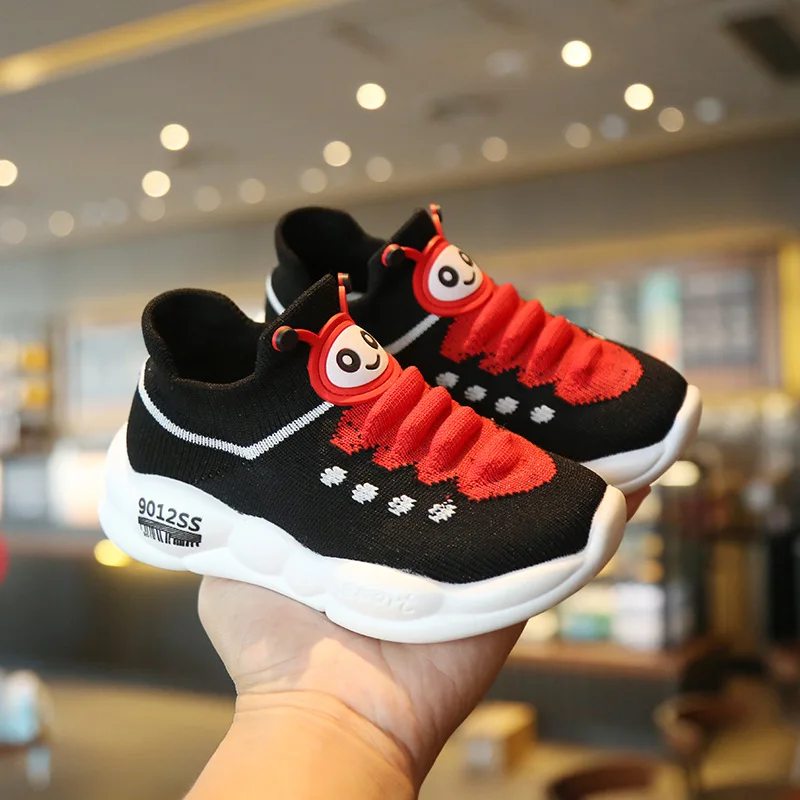 

Children's Sports Shoes Knitted Medium Girls' Socks Shoes Baby Shoes Casual Autumn New Korean Boys' Single Shoes Fashion 21-31