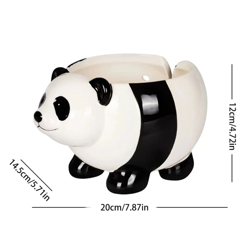 

Cute Panda Ceramic Yarn Bowl Knitting Yarns Ball Storage Holder for Needlecrafts Crocheting Home Desktop Decor