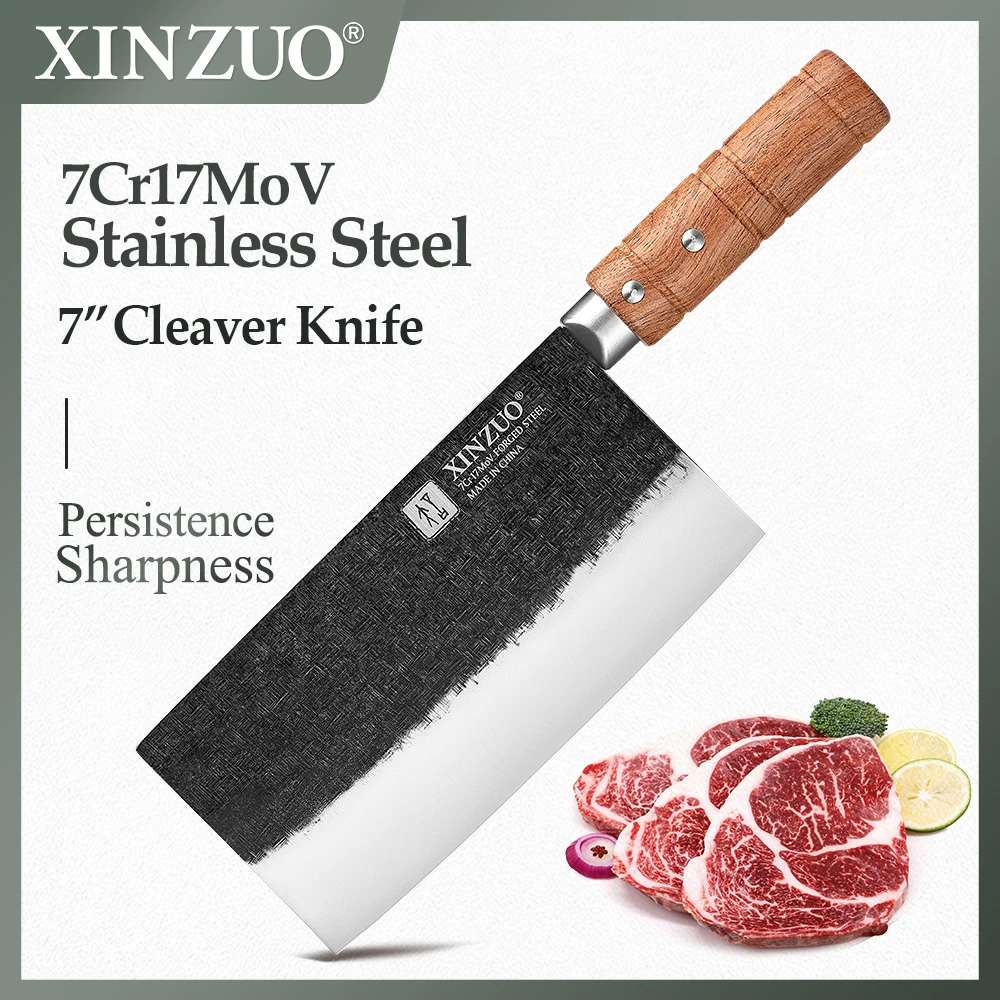 

XINZUO 7 Inches Cleaver Knife Chinese High Quality Chef Knife Forged Kitchen Knife Stainless Kitchen Knives