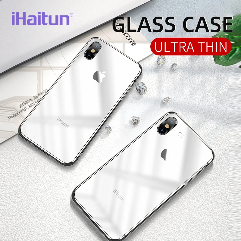 IHaitun Роскошный Матовый Стеклянный чехол для iPhone 11 Pro Max XS MAX XR X чехол s прозрачная задняя крышка для iPhone X 11 10 7 8 Plus