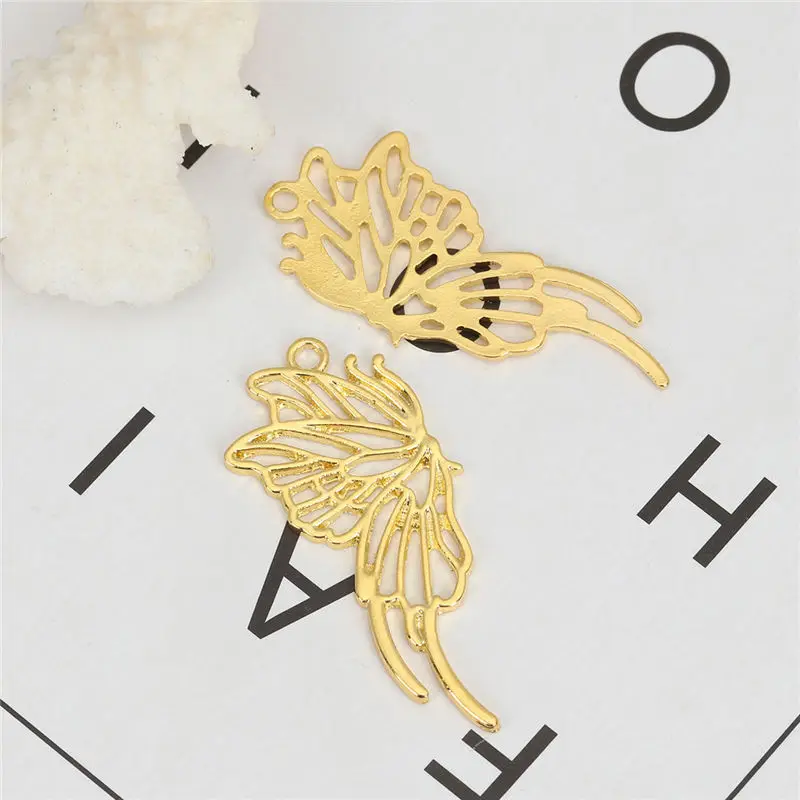 2 шт цинкового сплава открытый задний ободок Подвески Смола рамка золото &