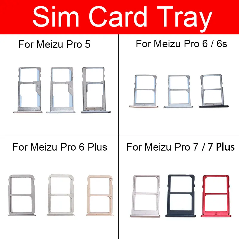 Держатель лотка для sim-карты Meizu Pro 5 6 6s 7 Plus Pro5 Pro6 Pro7 M576 M576u слот сим-карты sd-адаптер