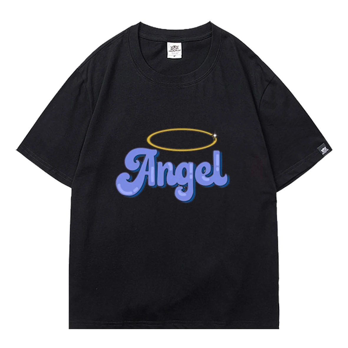 

Men's T-shirts Harajuku Short Sleeve Oversized T-shirt Men Tops Anime Pattern Tshirts Streetwear Cartoon Manga Eye Black White