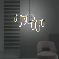 minimalist creative ring led design sense pendant lights living room dining room bedroom nordic decorative pendant circle lights