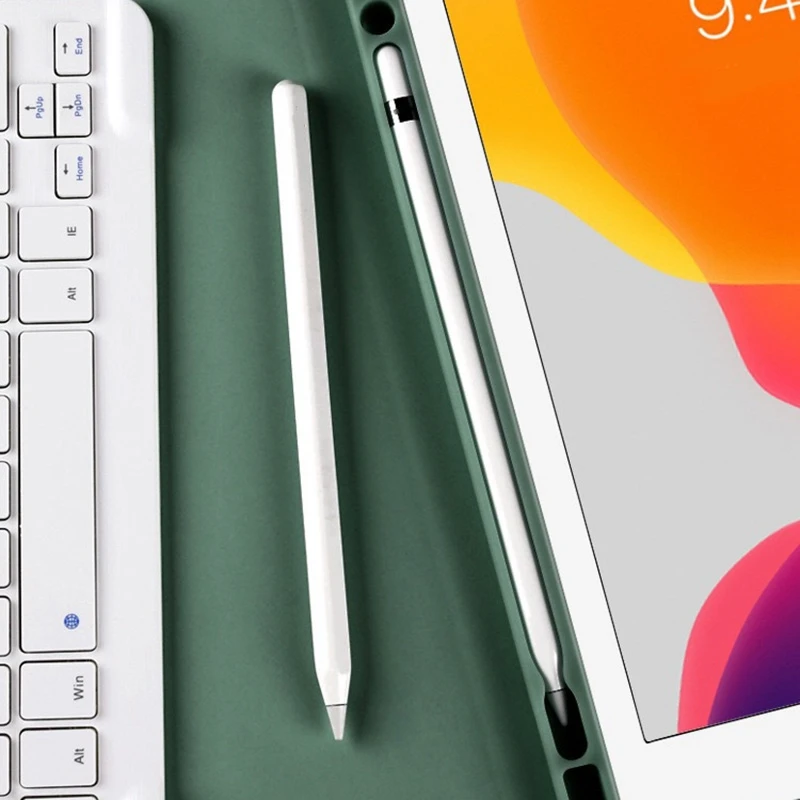 Для iPad Pro 11 2020 Беспроводная клавиатура Bluetooth со слотом для ручки и кожаный чехол