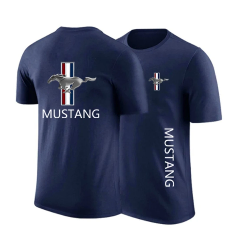 

NEW Mustang Custom Round Neck Punk Comfortable Print Short Sleeve Casual Tops Sweatshirts Leisure Men T shirt