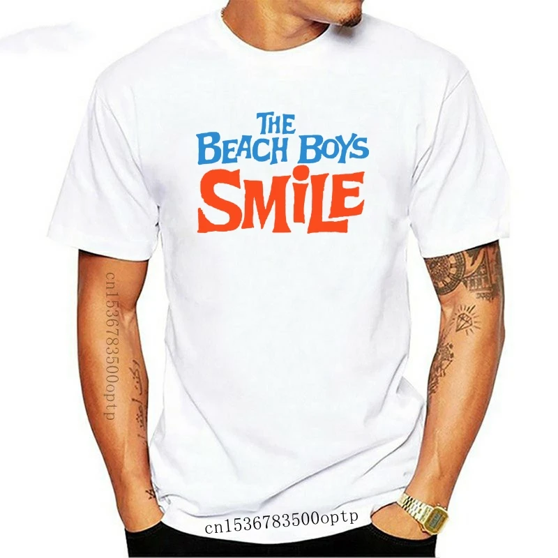 

New The Beach Boys Smile Logo Mens White T Shirt Size S M L Xl 2Xl 3Xl
