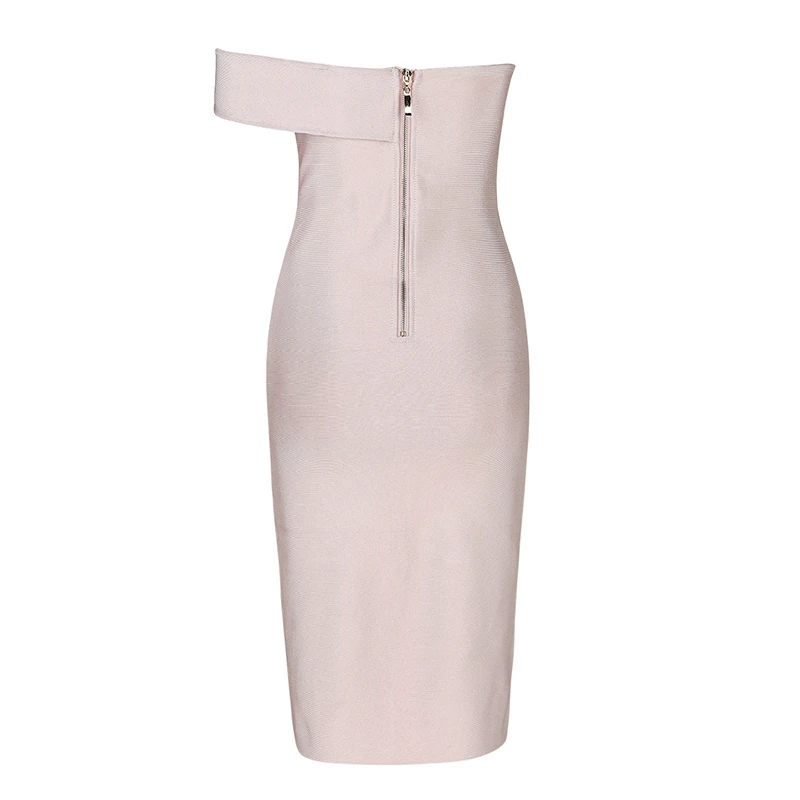 INDRESSME, Vestidos, женское модное сексуальное Бандажное платье, на одно плечо, с разрезом, бодикон, вечерние платья до колен, Осенние