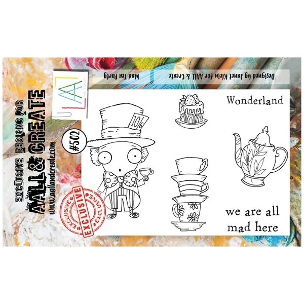 

Mad Tea Party by Janet Klein Metal Cutting Dies Stamps Scrapbook Diary Secoration Embossing Stencil Template Diy Greeting Card