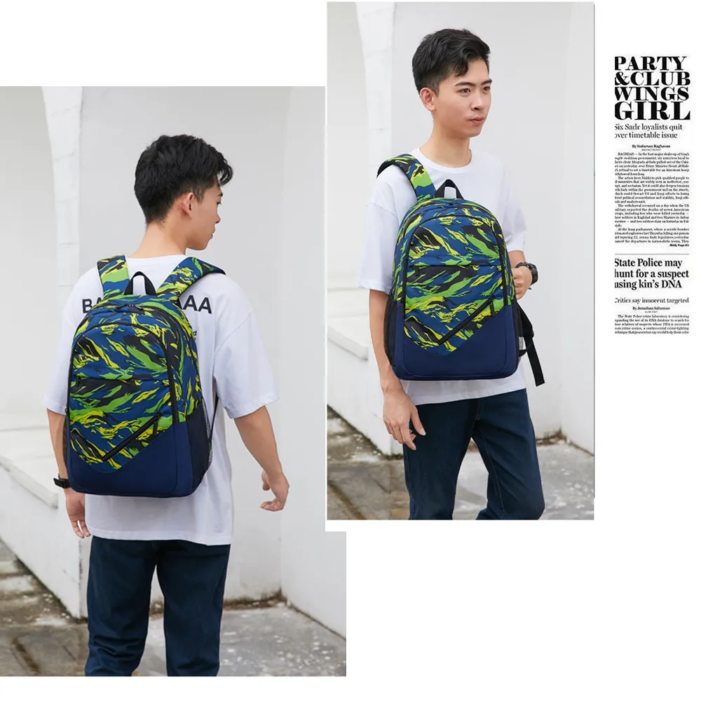 Camo School Bags for Teenagers Boys Girls Primary Backpack Kids BookBag Large Capacity Casual Rucksack Bagpack Light Mochilas
