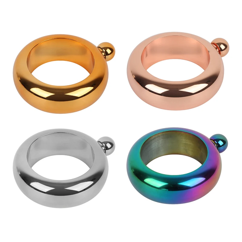 Pocket Wine Bottle Drinkware Hot Selling Hip Flasks Portable Stainless Steel 3.5 Ounce Round Bracelet Metal Hip Flask