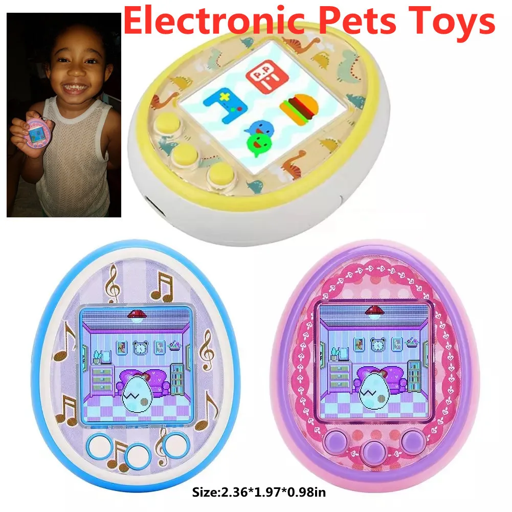 Electronic Pets Toys 3.54in Cyber Pet Interactive Toy TFT Color LED Screen Safe And Non-Toxic Weight 60g Gift For Your Child