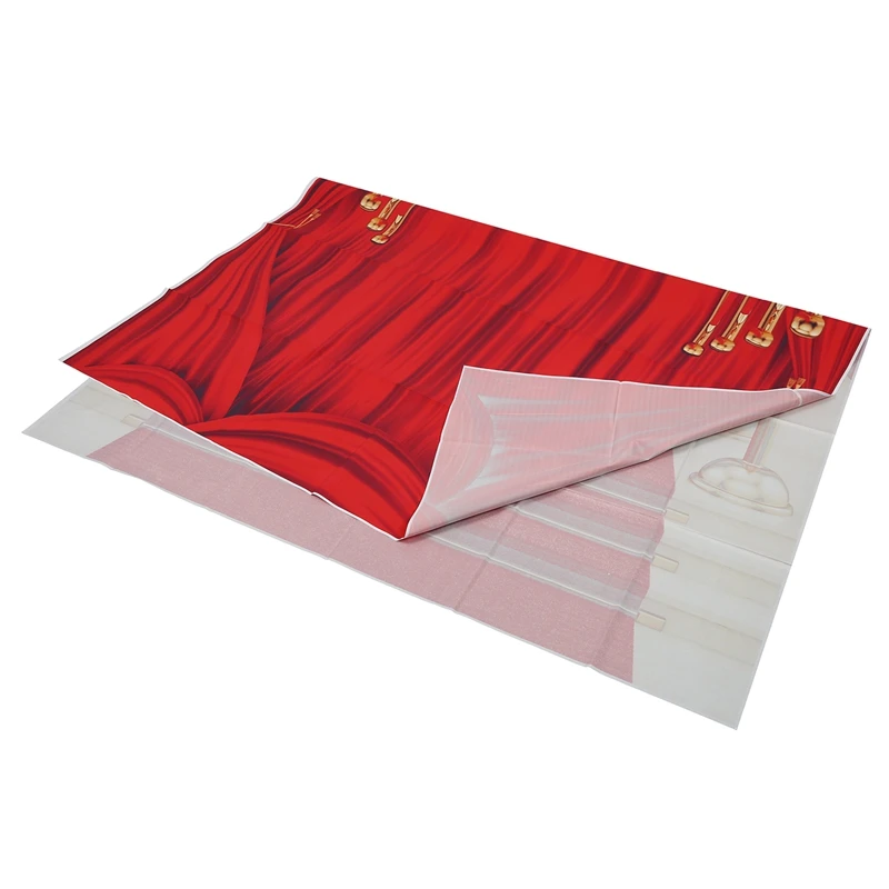 Виниловый фон для студийной фотосъемки с изображением красной ковровой дорожки 5