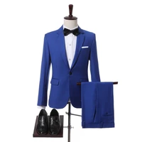 jeltonewin tailor made suits blue 2 piece set wedding suits for men bestman clothing costume homme marriage tuxedo coat pant